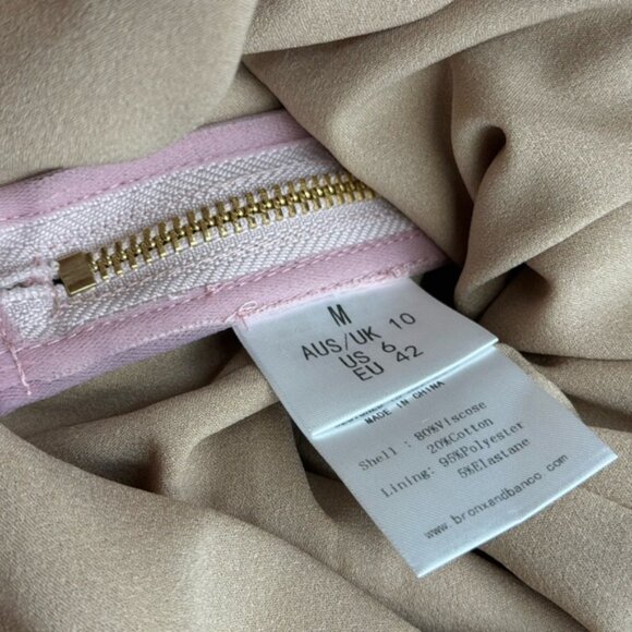 🆕 BRONX & BANCO 🧿 NWOT Jasmine Floral-Appliqued Gown, Pastel Pink Sz M US 6 - Picture 16 of 16